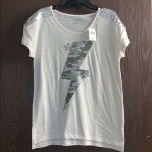 Girls cream shirt